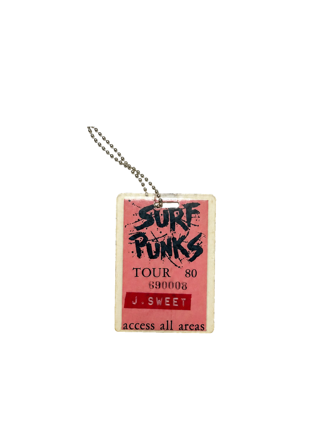 Surf Punks Tour 80 backstage pass