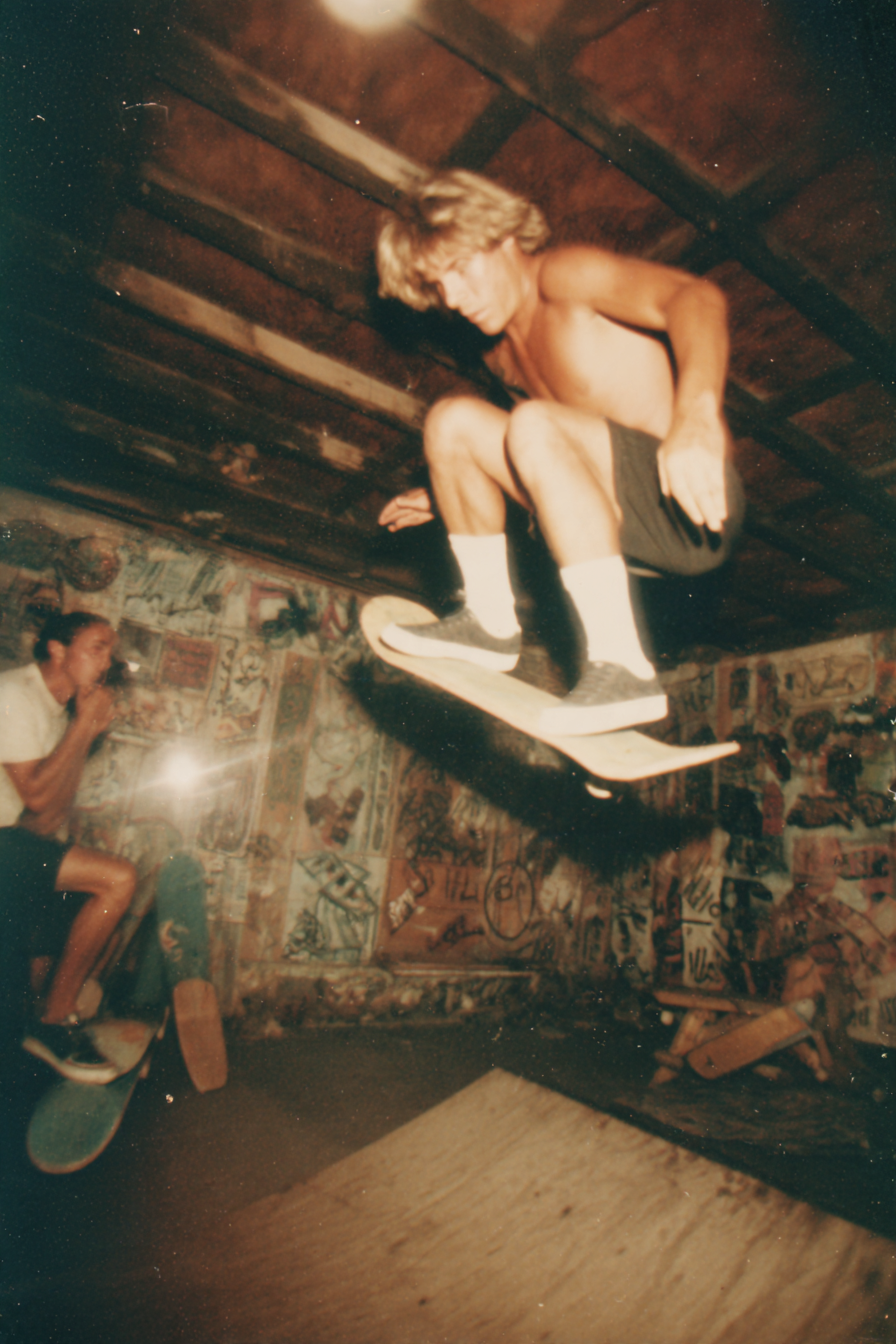 Homemade Southern California skate ramp in 1976
